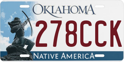OK license plate 278CCK