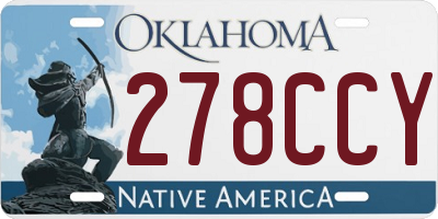 OK license plate 278CCY