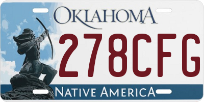 OK license plate 278CFG