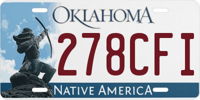 OK license plate 278CFI