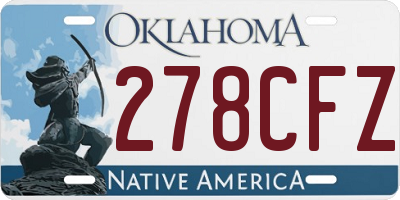 OK license plate 278CFZ