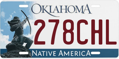 OK license plate 278CHL