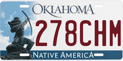 OK license plate 278CHM