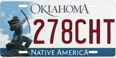 OK license plate 278CHT