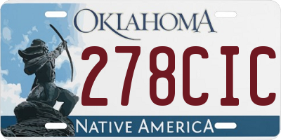 OK license plate 278CIC