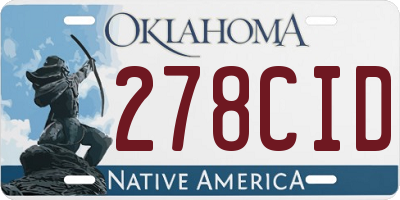 OK license plate 278CID
