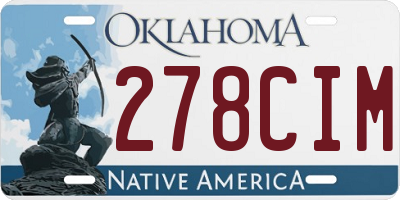 OK license plate 278CIM