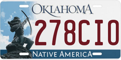 OK license plate 278CIO