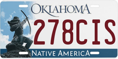 OK license plate 278CIS