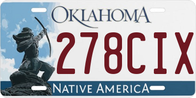OK license plate 278CIX