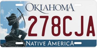 OK license plate 278CJA