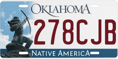 OK license plate 278CJB