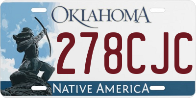 OK license plate 278CJC