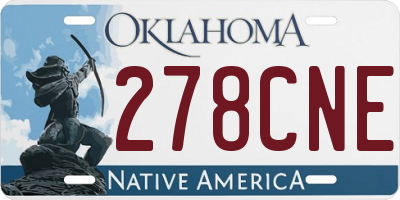 OK license plate 278CNE