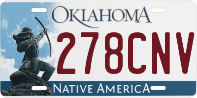 OK license plate 278CNV