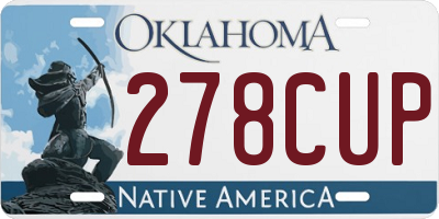 OK license plate 278CUP