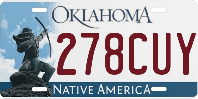 OK license plate 278CUY