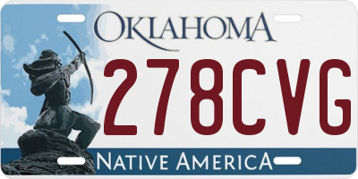OK license plate 278CVG