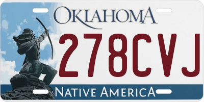 OK license plate 278CVJ