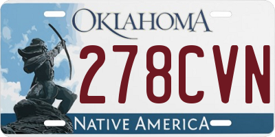 OK license plate 278CVN