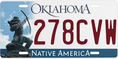 OK license plate 278CVW
