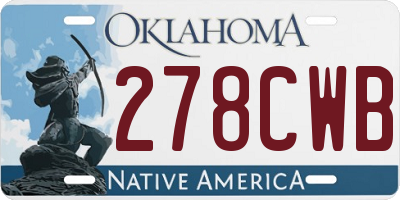 OK license plate 278CWB