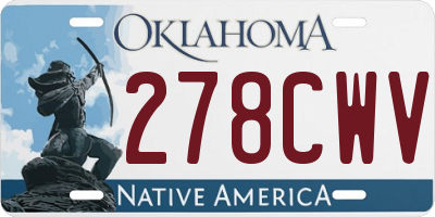 OK license plate 278CWV