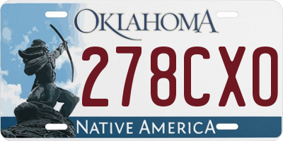 OK license plate 278CXO