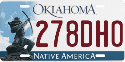 OK license plate 278DHO