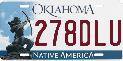 OK license plate 278DLU