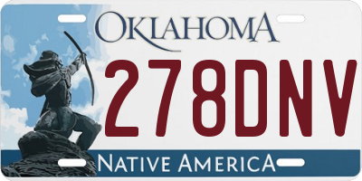 OK license plate 278DNV