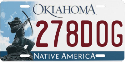 OK license plate 278DOG