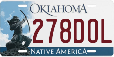 OK license plate 278DOL