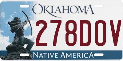 OK license plate 278DOV