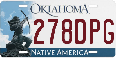 OK license plate 278DPG
