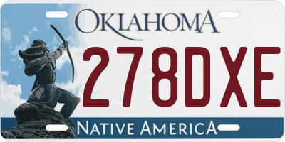 OK license plate 278DXE
