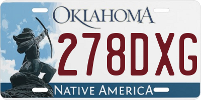 OK license plate 278DXG