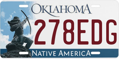 OK license plate 278EDG