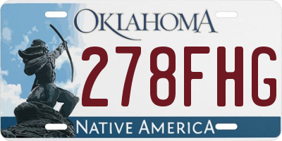OK license plate 278FHG