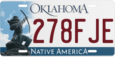 OK license plate 278FJE