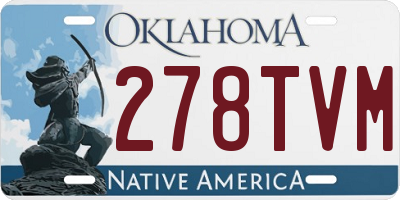 OK license plate 278TVM