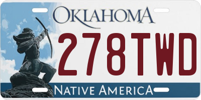 OK license plate 278TWD