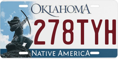 OK license plate 278TYH