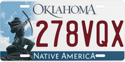 OK license plate 278VQX