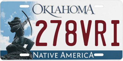 OK license plate 278VRI
