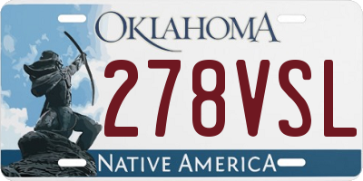 OK license plate 278VSL