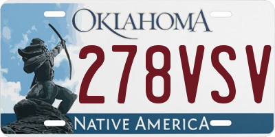 OK license plate 278VSV