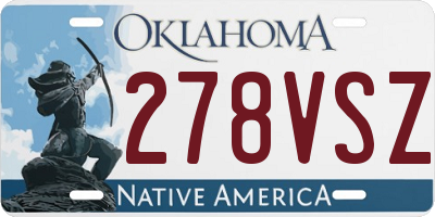 OK license plate 278VSZ