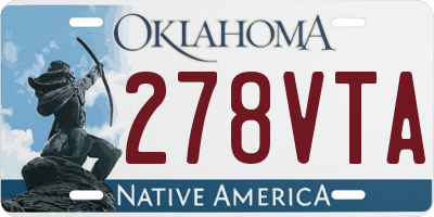 OK license plate 278VTA
