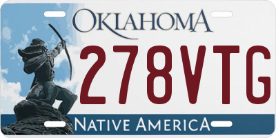 OK license plate 278VTG